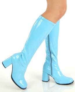 Funky Powder Blue Go go 60s 70s Costume Boots 843266011768  