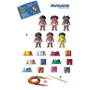 Miniland 6 Style World Kids Sewing Shapes  Toys & Games  
