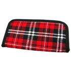 Leema Red Plaid Fabric Checkbook Holder Wallet Tartan Scotch