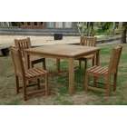 Anderson Teak Windsor 47 Square Table & 4 Classic Dining Chairs