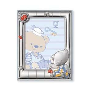 STERLING SILVER Picture Frame Featuring CHOCO & BUTTERFLIES (5 x 7 