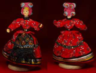 Hungarian folk costume doll Mezokovesd Hungary Matyo  