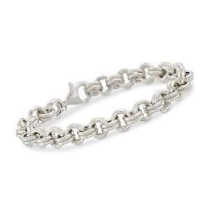  Italian Sterling Silver Rolo Link Bracelet Jewelry