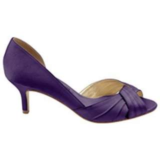 Womens Nina Culver Grape Satin Shoes 