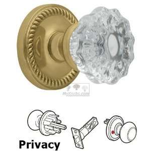 Privacy knob   newport rosette with fontainebleau crystal knob in life