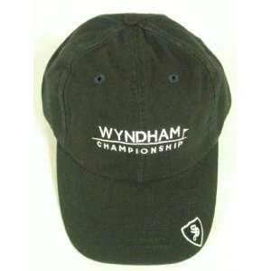 Wyndham Championship Golf Hat Black Bill logo ADG NEW