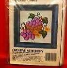Creative Stitchery Vogart Embroidery Grapes In A Basket Mini NEW