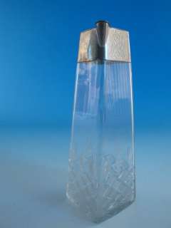 WMF Jugendstil Kanne Glas mit Montur Metall vernickelt
