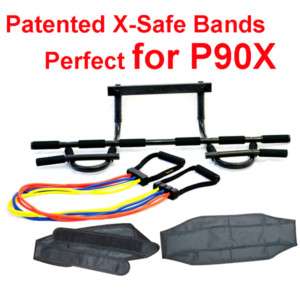 XSP 42 Chin Pull Up Bar & 45 lbs X Safe Band, Ab Strap  