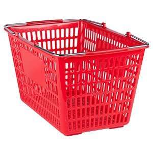    19 x 13 x 11 Red Grocery Market Shopping Basket