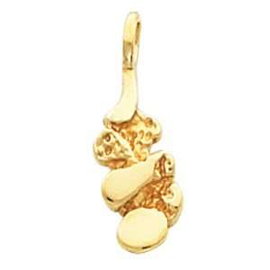  14K Yellow Gold 19.00X06.50 Mm Nugget Pendant Jewelry