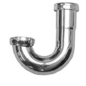  Pasco 34182 1 1/2 20 Gauge J Bend Sink Trap, Chrome