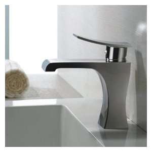  Solid Brass Bathroom Sink Faucet   Chrome Finish