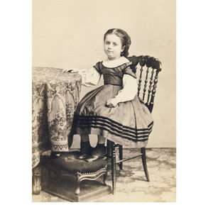 BEAUTIFUL LITTLE GIRL fine dress/fashion CDV PHOTO 1860s  
