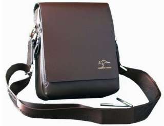 New Mens Kangaroo Brown Leather Shoulder Messenger Bag Briefcase 
