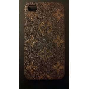  LV pattern hard case for iphone 4g/s (dark brown 