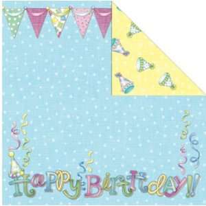  Make A Wish Birthday Girl 12 x 12 Double Sided Cardstock 