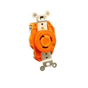   Locking Receptacle, Industrial Grade, Isolated Ground, V 0 MAX, Orange