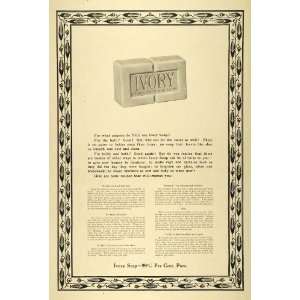 1905 Ad Ivory Soap Home Cleaning Laces Flannels Silks   Original Print 