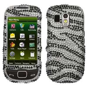   Zebra Skin Diamante Protector Cover for Samsung R850 Caliber, R860