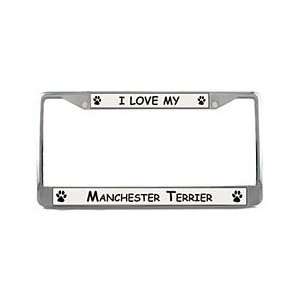 Manchester Terrier License Plate Frame (Chrome)
