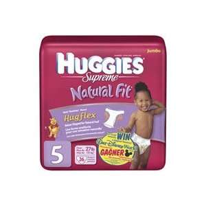Huggies Supreme Diapers Step 5, Natural Fit Jumbo Fits, (Over 27 lb 