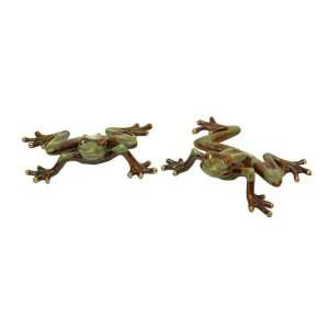  Stoneware Frog set of two 