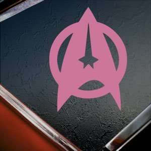  Star Trek Starfleet Shield Pink Decal Window Pink Sticker 