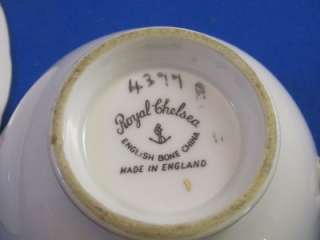 Vintage Royal Chelsea English Bone China Cup & Saucer Pattern # 4399A 