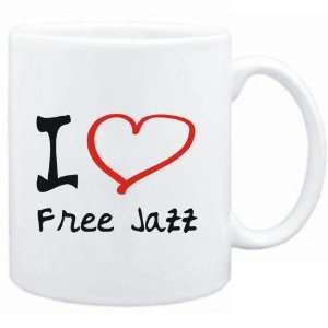  Mug White  I LOVE Free Jazz  Music