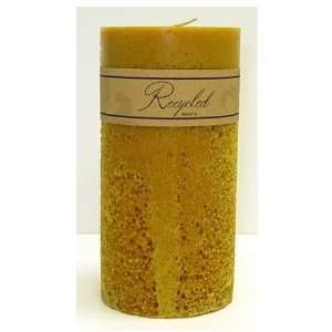 Recycled Luxury 3 x 6 Pillar Candle   Kenya Gold  