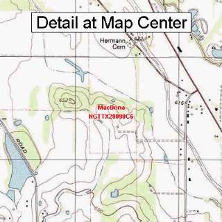  USGS Topographic Quadrangle Map   MacDona, Texas (Folded 