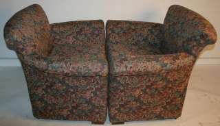 Country flower design club lounge tub regency chairs  