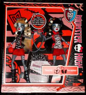 Monster High  ♦  MEOWLODY+PURRSEPHONE  ♦  Werecat Twins Puppen 