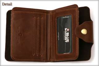 BLUEMOUNT Mens Wallet Genuine Cowhide Practical Wallet  