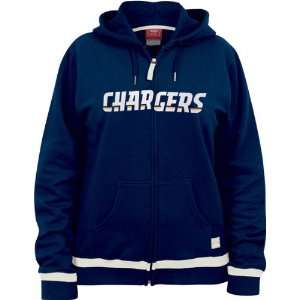  San Diego Chargers Womens Navy Thats My Style Full Zip 