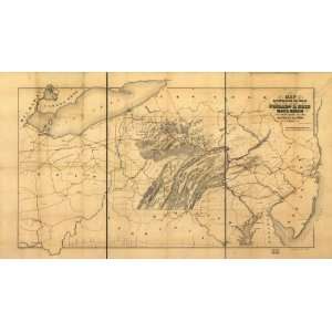  1852 Railroad map of Philadelphia & Erie RR