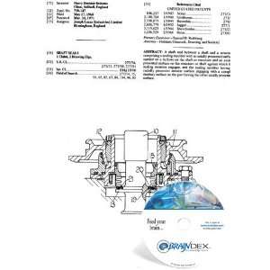  NEW Patent CD for SHAFT SEALS 