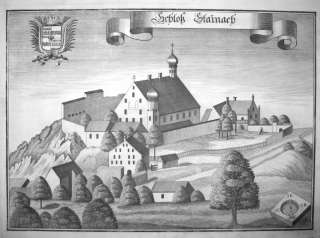1723   Schloß Steinach Straubing Kupferstich Wening  