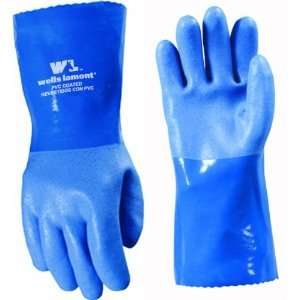  Wells Lamont 174L Blue Heavy Duty PVC Supported Gauntlet 