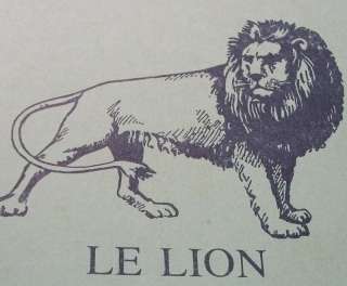 Three Vintage French School Exercise Books Lion  