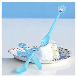  Glitterville Cupcake Birthday Party Plastic Utensils, Set 
