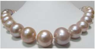 10MM SOUTH SEA NATURAL PINK PURPLE PEARL NECKLACE 18  