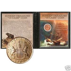 1808 Sunken Treasure Coin Admiral Gardner Shipwreck   colorful display 