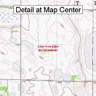 USGS Topographic Quadrangle Map   Lone Tree Lake, South Dakota (Folded 