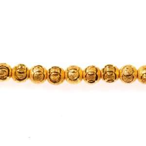  6mm Brass with 18k Gold Plating Findings Round Beads   16 