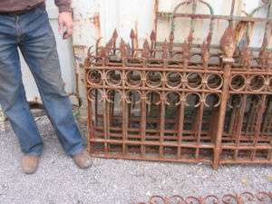 Antique Wrought Iron Fencing Railing 9 ft x 29t 4 avl  