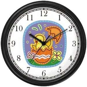 Easter Chick Hatching out of Easter Egg No.2 Easter Theme Wall Clock 