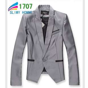 Korean Fashion Mens Quality Jacket One Button Tuxedo Blazer US XS S M 