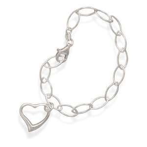    Jewelry Locker 7.5 Link Bracelet with Heart Charm Jewelry